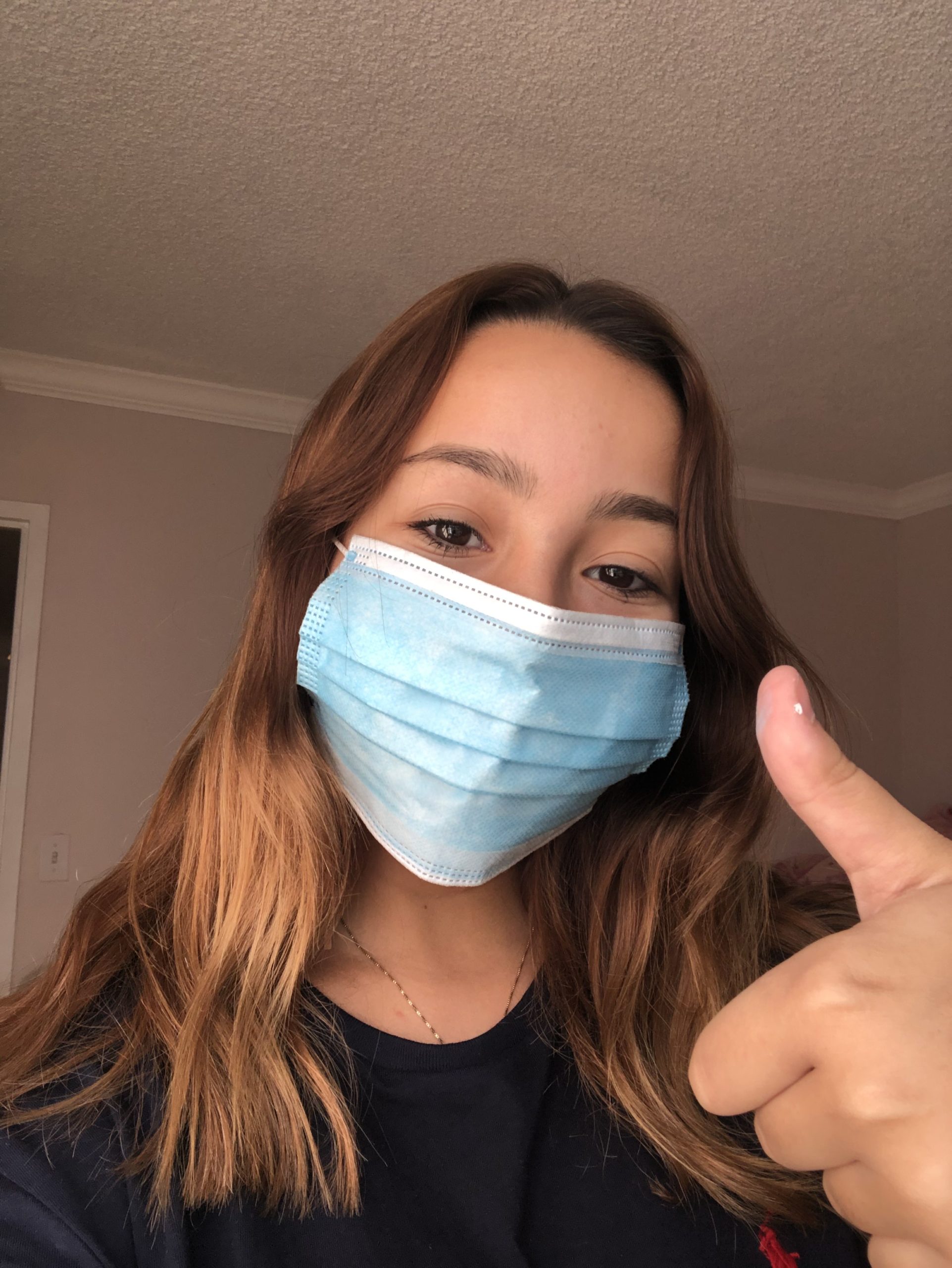The student's selfie submission