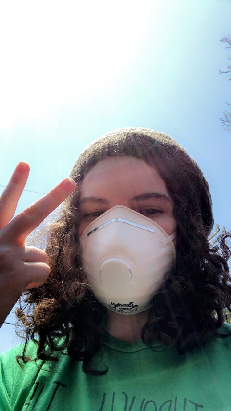The student's selfie submission
